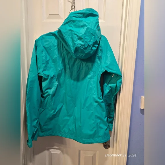 Eddie Bauer Raincoat Windbreaker Women's size MEDIUM, Teal - Picture 3 of 8